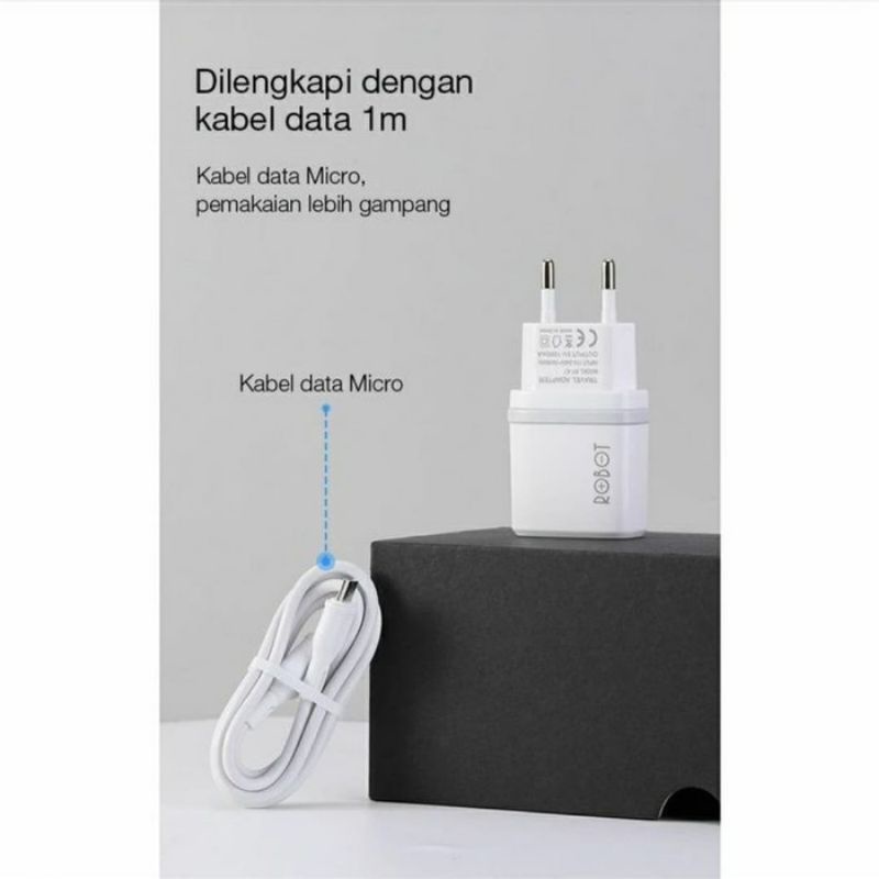 CHARGER ROBOT RT-K7 QUICK CHARGER 5V/1A - QUICK CHARGER ROBOT RT-K7 - PELANGI ACCESORIES 88