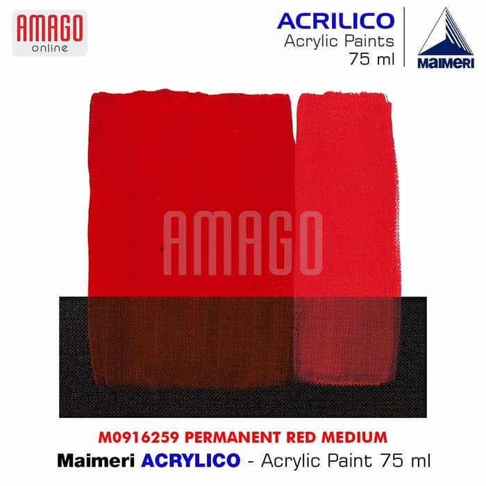 MAIMERI Acrilico - Acrylic Paint- Permanent Red Medium -75ml- M0916259