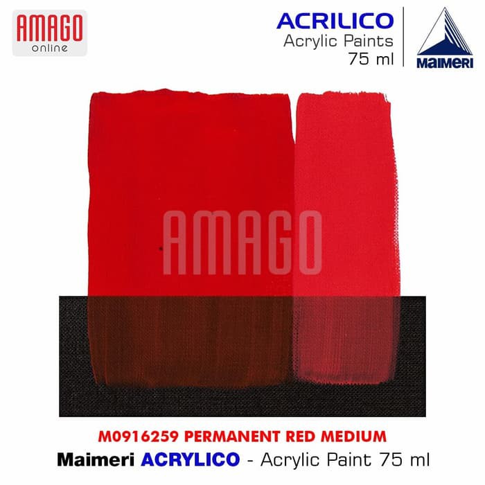 MAIMERI ACRILICO - ACRYLIC PAINT- PERMANENT RED MEDIUM -75ML- M0916259