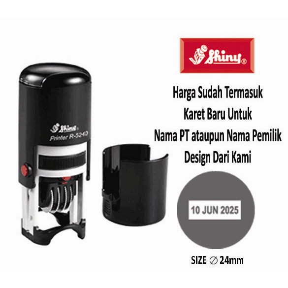 

stempel tanggalan shiny bulat