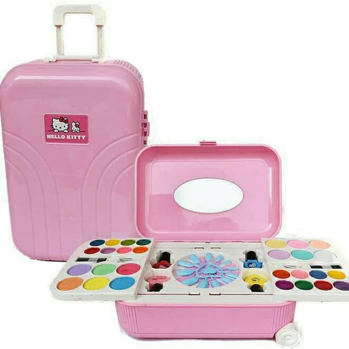 MAINAN ANAK PEREMPUAN MAKE UP NAIL ART FROZEN KITTY MAINAN DANDAN MAKE UP KOPER KADO ANAK-3