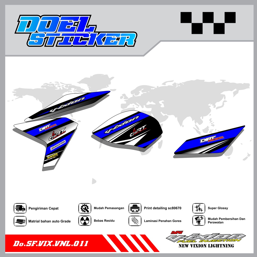 STICKER STRIPING VIXION NVL - STICKER STRIPING LIST VARIASI HOLOGRAM , CROME VIXION NVL 2013-2014 DOEL 011