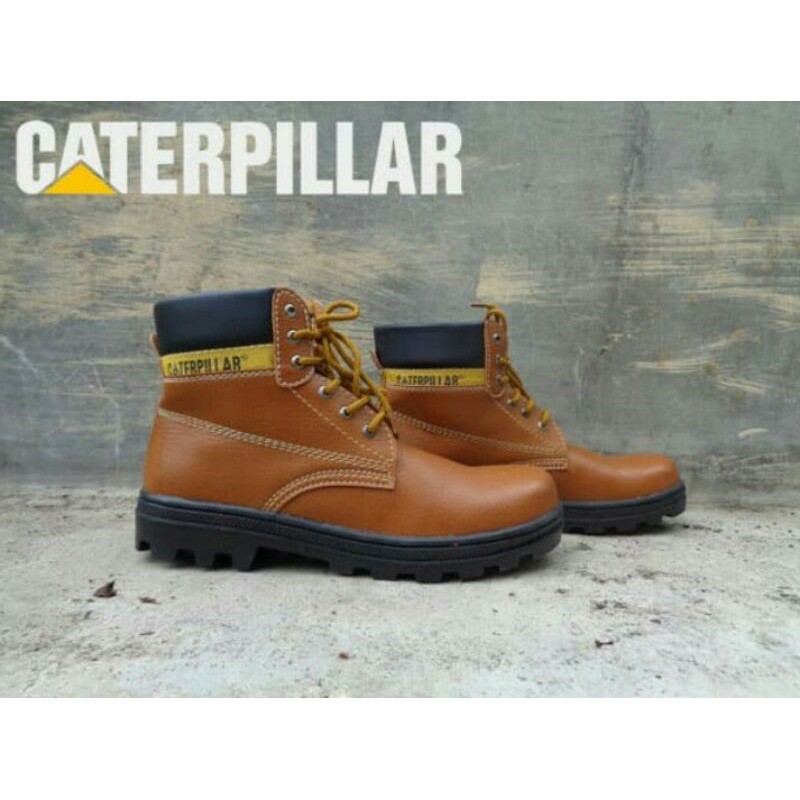 safety shoes sepatu safety caterpillar bromo bahan licin