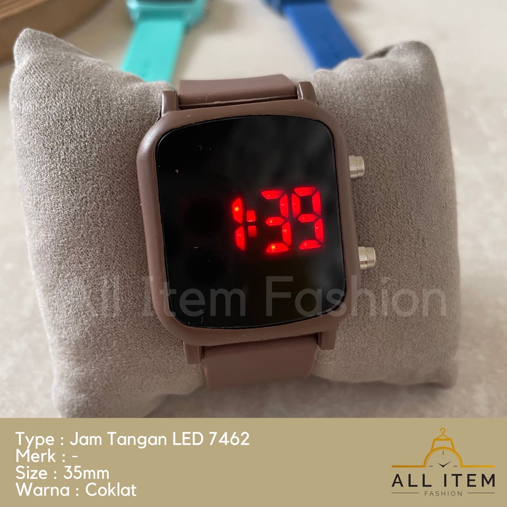 COD✅ Jam Tangan Digital LED 7462 Rubber Electronic Fashion Import Pria Wanita Anak Remaja / Jam Tangan Segi Kotak / Jam Tangan LED DEWASA MODEL KOREA / HARGA GROSIR