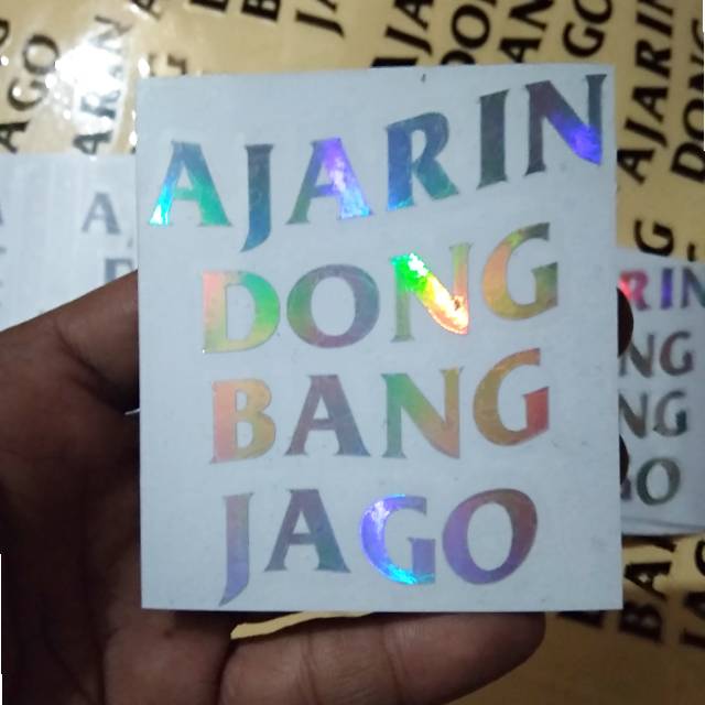 stiker cutting sticker ajarin dong bang jago