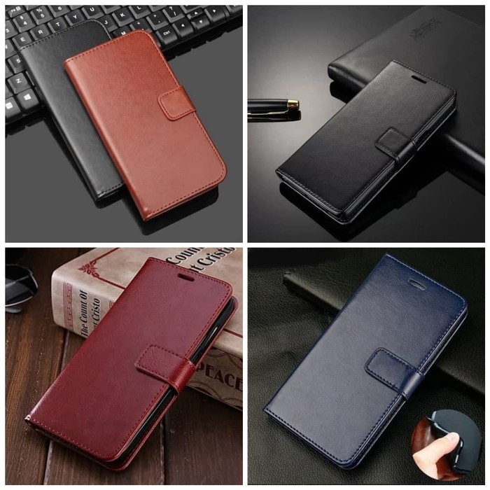 Promo Silicon Flip case wallet kulit VIVO Y12 / Y15 / Y17 Kondom