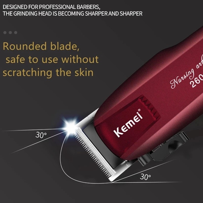 Kemei KM-PG2600 professional fades hair trimmer for men blending hair clipper cord cordless electric cutter machine rechargeable