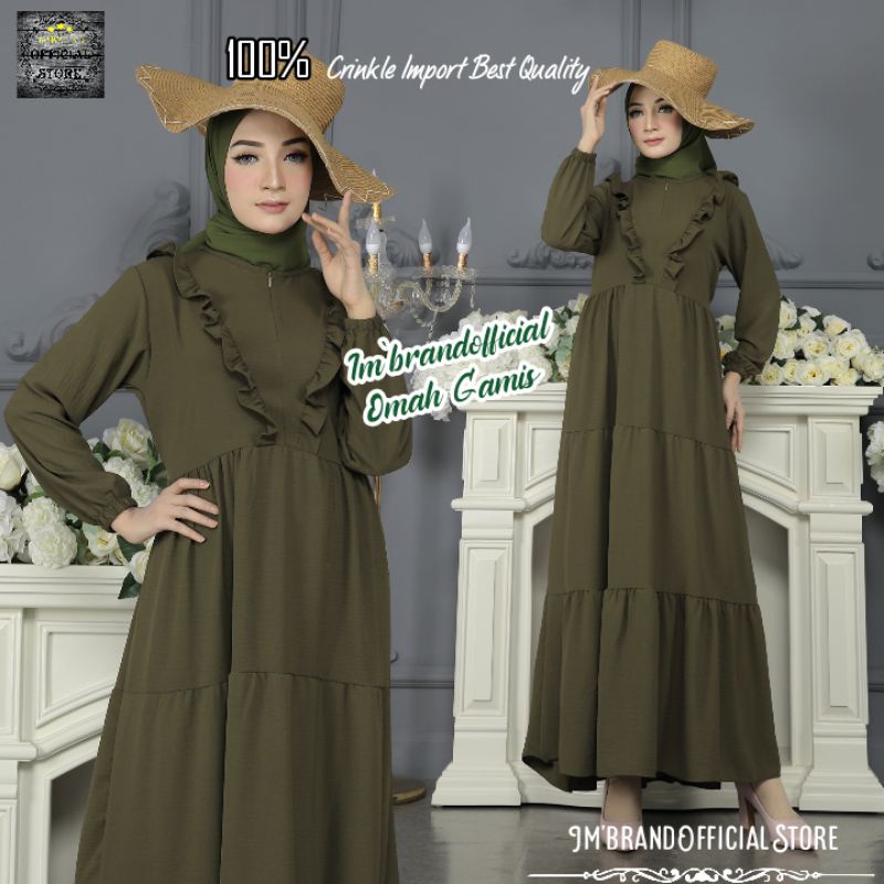 Jual Gamis Kringkel Airflow Premium Terbaru Model Gamis Simpel Elegan