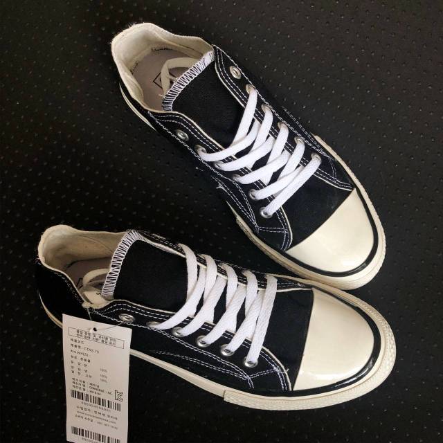 Converse 70s Low Black-White Unisex, Sepatu Converse All Star Classic Grade Ori Vietnam Sepatu murah