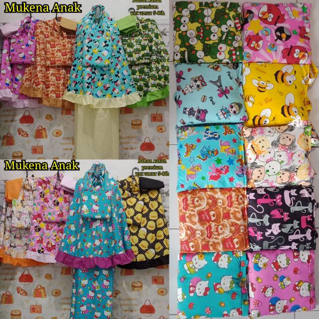 MUKENA ANAK UMUR 5-8 TAHUN / MUKENA ANAK MURAH /MUKENA KARTUN