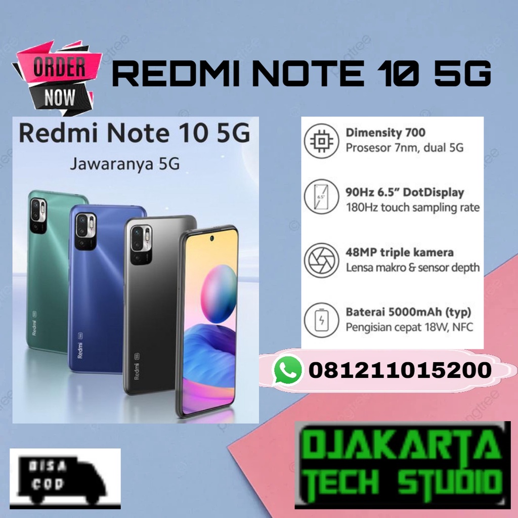 Xiaomi Redmi Note 10 5G 4/128GB 8/128GB GARANSI RESMI INDONESIA
