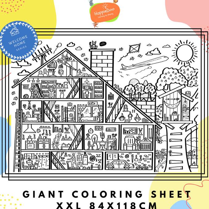 

Giant Coloring Sheet / Giant Coloring Poster / Kertas Mewarnai