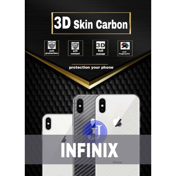 GARSKIN ANTI GORES BELAKANG SKIN CARBON INFINIX HOT 8 HOT 9 HOT 9 PLAY HOT 10 10 PLAY NOTE 7 NOTE 8 NOTE 10 PRO SMART 6 HOT 11 HOT 11S 12 12I 12 PLAY NFC NOTE 11 NFC NOTE 11S NOTE 11 PRO HOT 12 PRO NOTE 12I NOTE 30 PRO HOT 30 PLAY