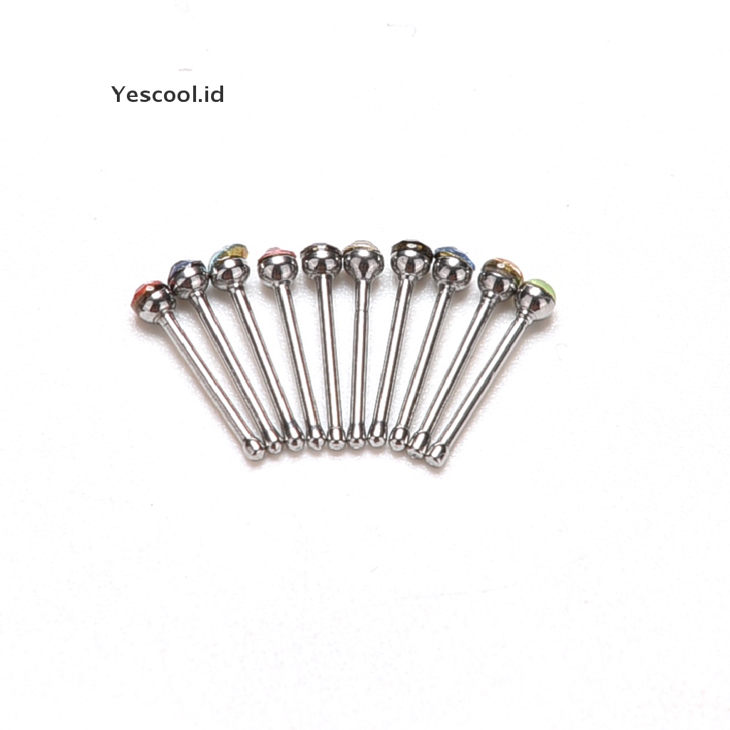 【Yescool】 Chic Crystal Rhinestone Nose Ring Bone Stud Surgical Steel Body Piercing Jewelry .