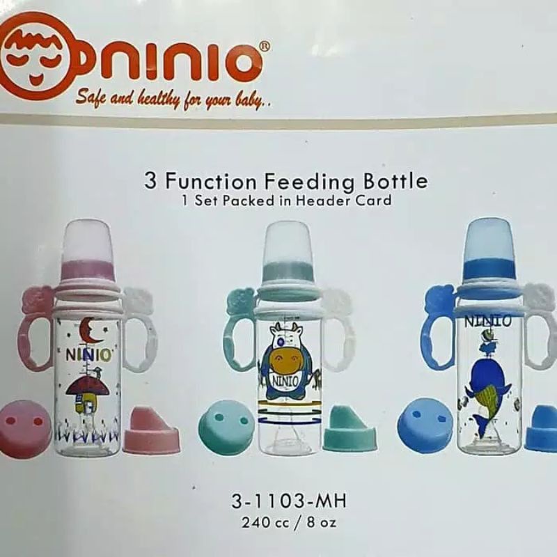 Ninio Botol Susu 3in1 150ml / 250ml / Botol Susu dot minum bayi