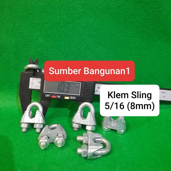 Klem sling 5/16 klem kabel kawat 8mm seling penjepit kabel