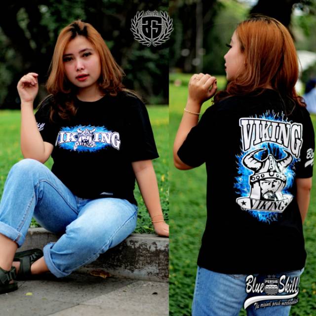 Kaos Viking Persib original blue skill cewe cowo
