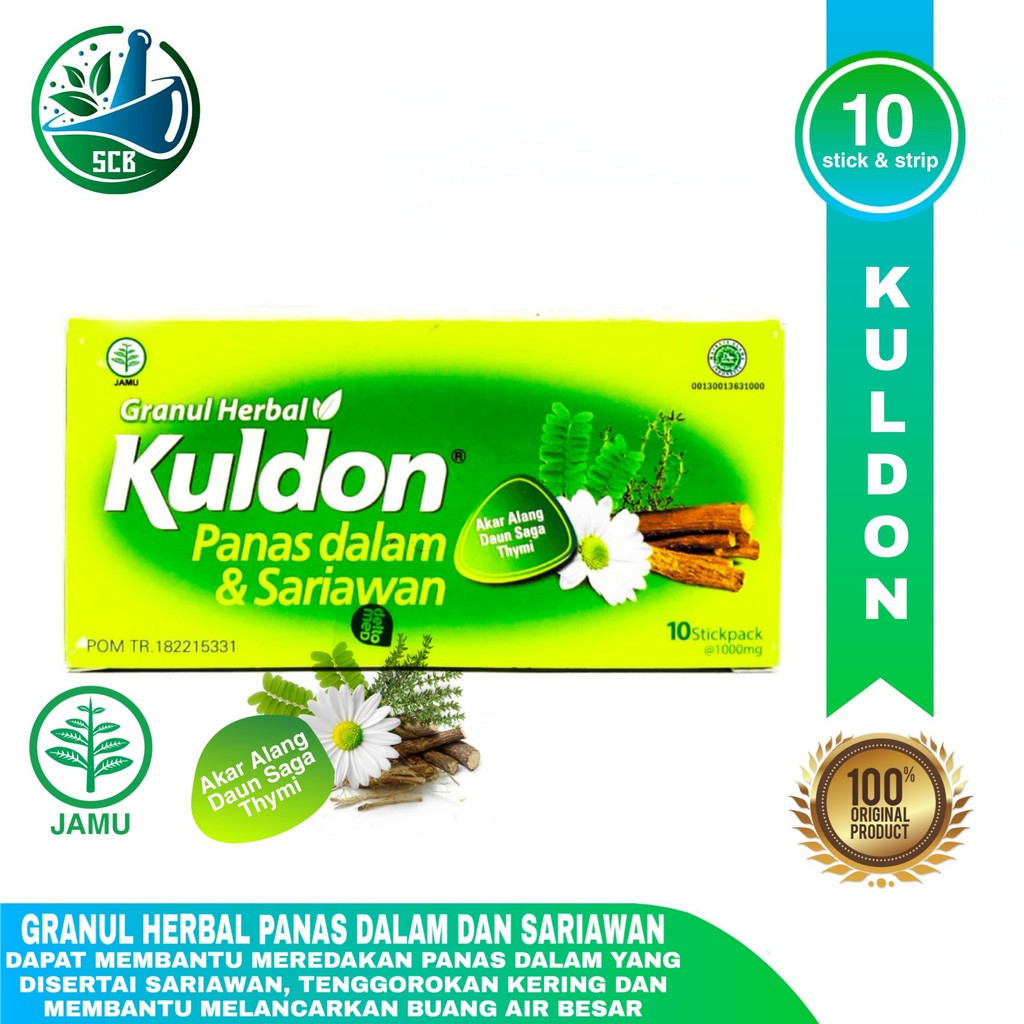 Kuldon Granul Stick / Kuldon Panas Dalam & Sariawan (Isi 10 Stickpack)