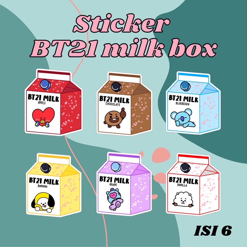 Sticker karakter bts bt21 murah | sticker pack BT21 | sticker set bts meal