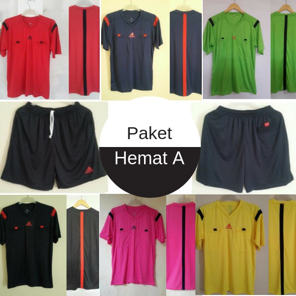 Paket Kaos Wasit Bola Adidas/Referee Futsat Adidas / Pilih Warna dan Size / Perelengkapan Wasit
