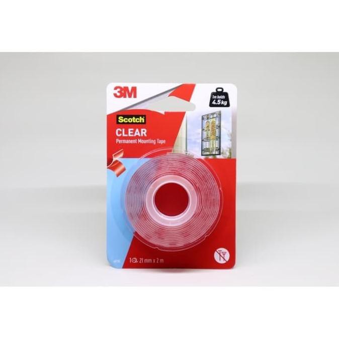 

BANTING HARGA 3M Scotch Double Tape 21 mm x 2 m VHB Mounting Transparan Bening Clear