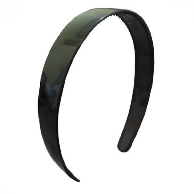 bando lebar hitam high quality tebal bando polos hitam