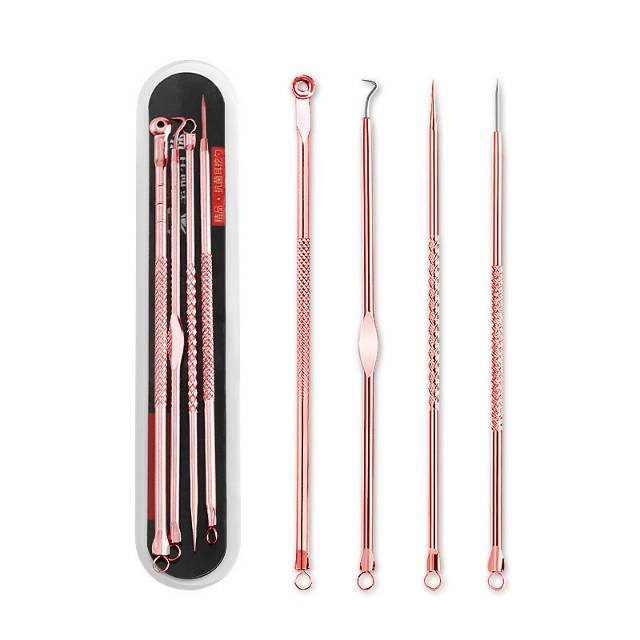 Alat pencet komedo jerawat  pinset 1 set isi 4 pcs