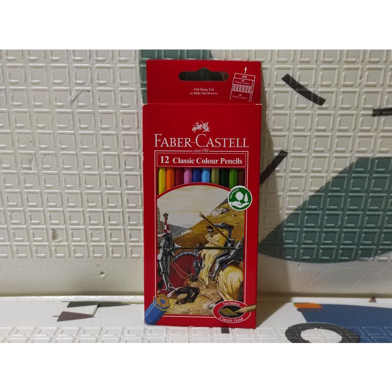 

pensil warna panjang faber castell isi 12