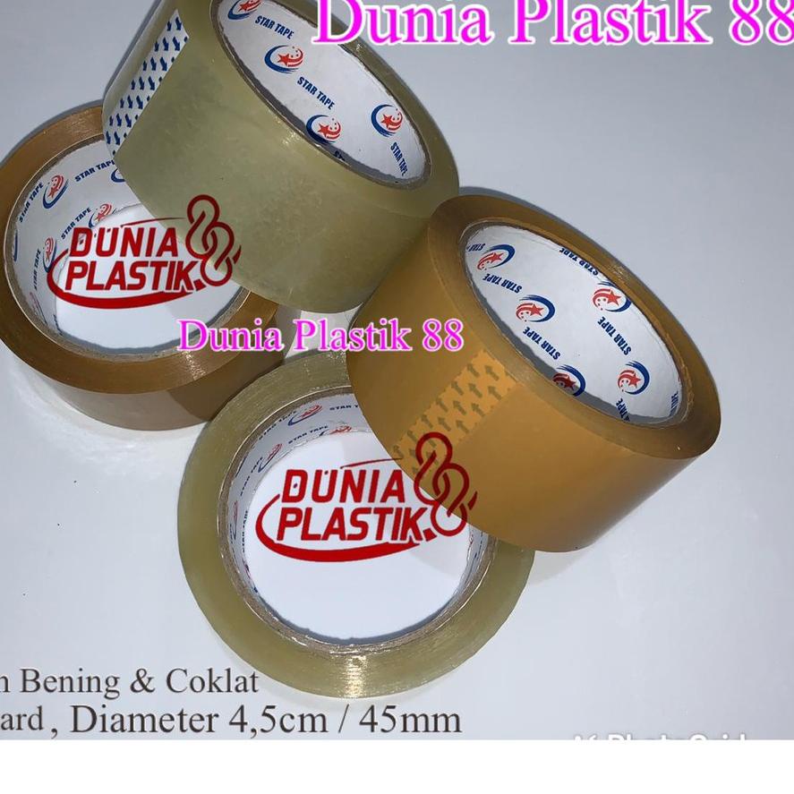 

Terbaik..!! 90yard 45mm LAKBAN BENING COKLAT isolasi solatip selotip salotape bening putih luat kwalitas bagus Penawaran Terbaik