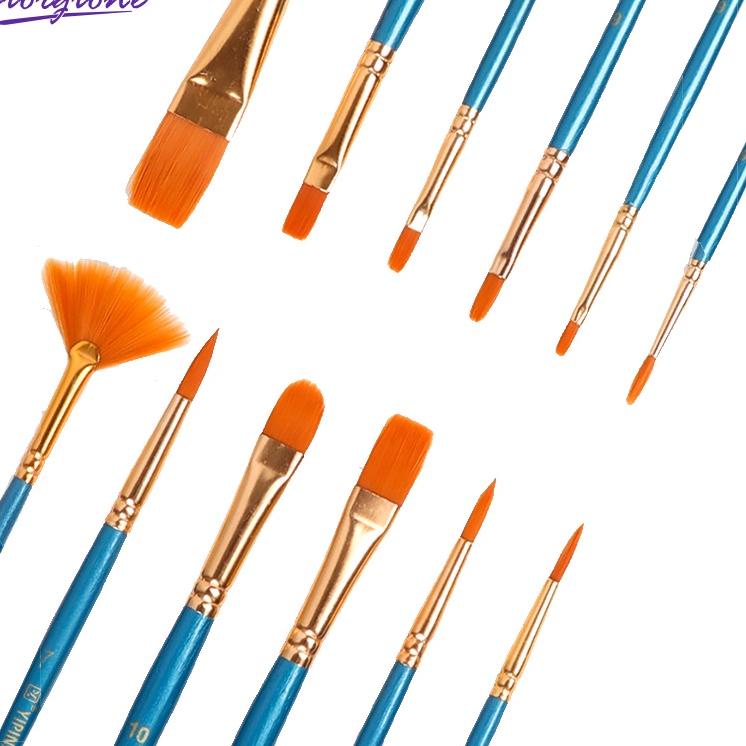 

<JeP ✪> Giorgione 12pcs Kuas Lukis Oil Brush Paintbrush Nylon M-12 /Pengiriman tercepat