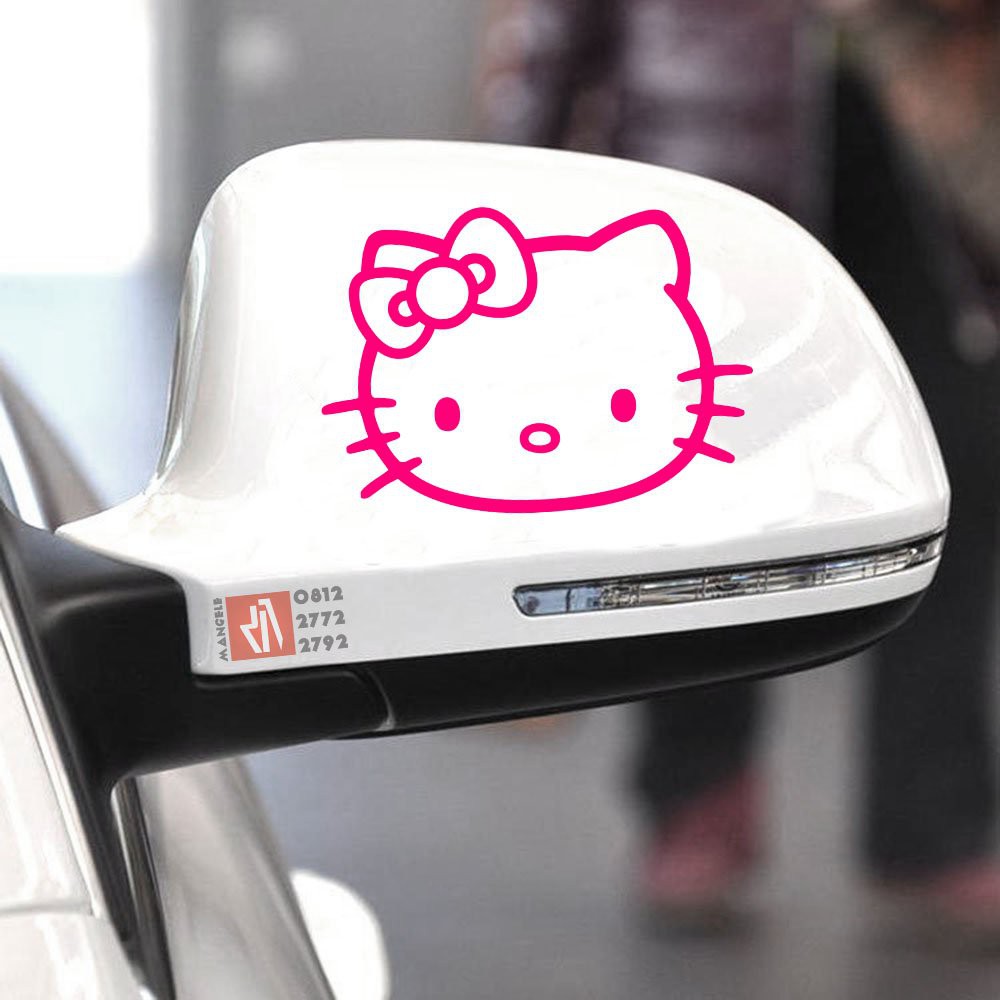 Stiker Mobil Hello Kitty Spion Body Kaca Keren Murah Unik Lucu