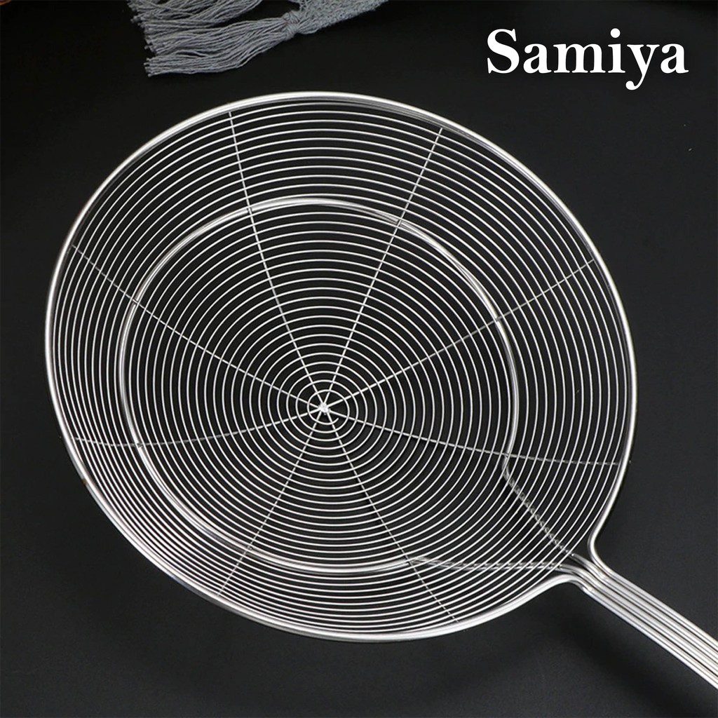 saringan strainer skimmer gorengan dapur spider mesh strainer 16cm / colander spider stainless