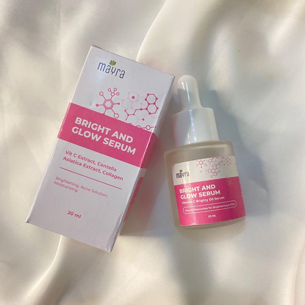 [READY] SERUM VIRAL BRIGHT &amp; GLOW MAYRA SERUM MAYRAORGANIK NEW SERUM VITAMIN C WHITENING GLOWING 20 ml