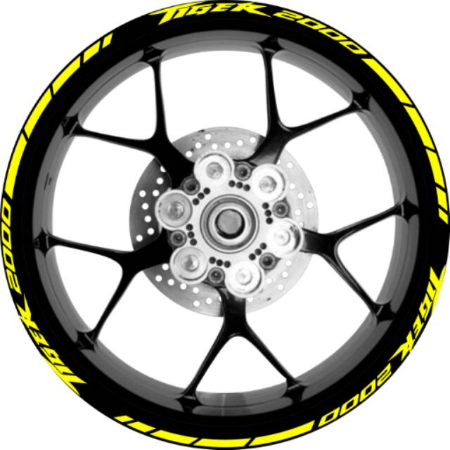 Stiker velg motor model tiger 2000 uk velg 17"  atau 18"
