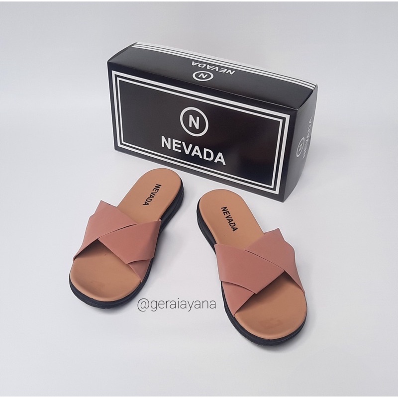 DISKON DAY! Sandal Slop Nevada size 37-42 - Sandal Wanita Nevada - Sandal Silang