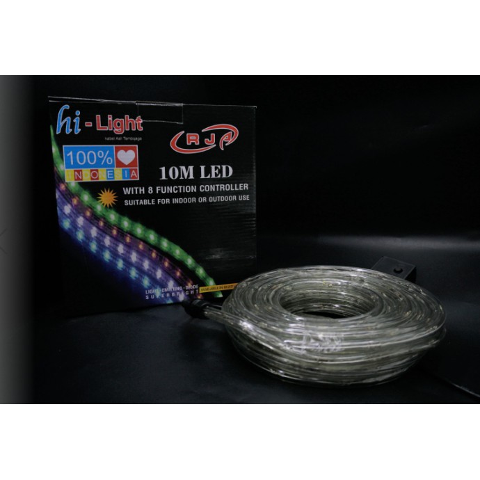 Lampu Selang LED 10 meter Full Colour + Kontroller 3 Jalur Waterproof Rope light