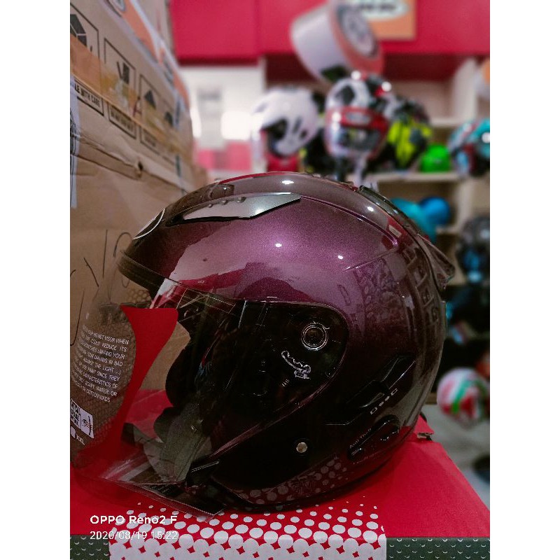 Jual HELM KYT GALAXY SLIDE UNGU/PURPLE/KYT GALAXY DOBEL VISOR Shopee