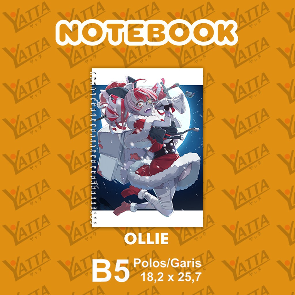 

Notebook Anime ukuran B5 18,2 cm x 25,7 cm Hololive ID - OLLIE