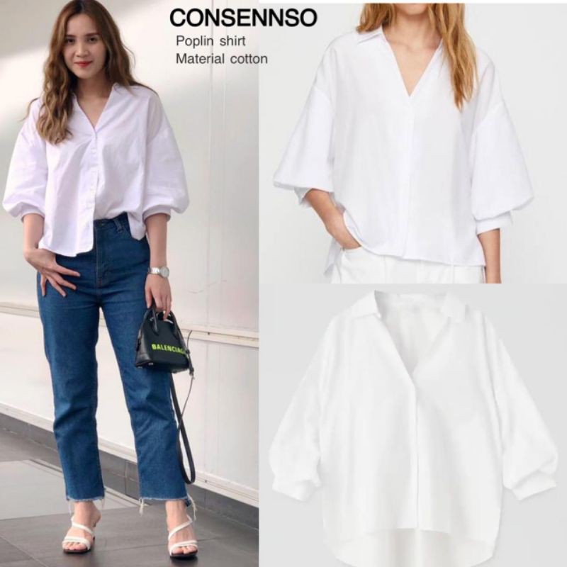 Blouse wanita Consenso poplin shirt