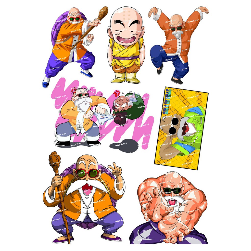 H Stiker Gambar Kartun Anime F0080 14 Dragon Ball Untuk Laptop Koper Travel