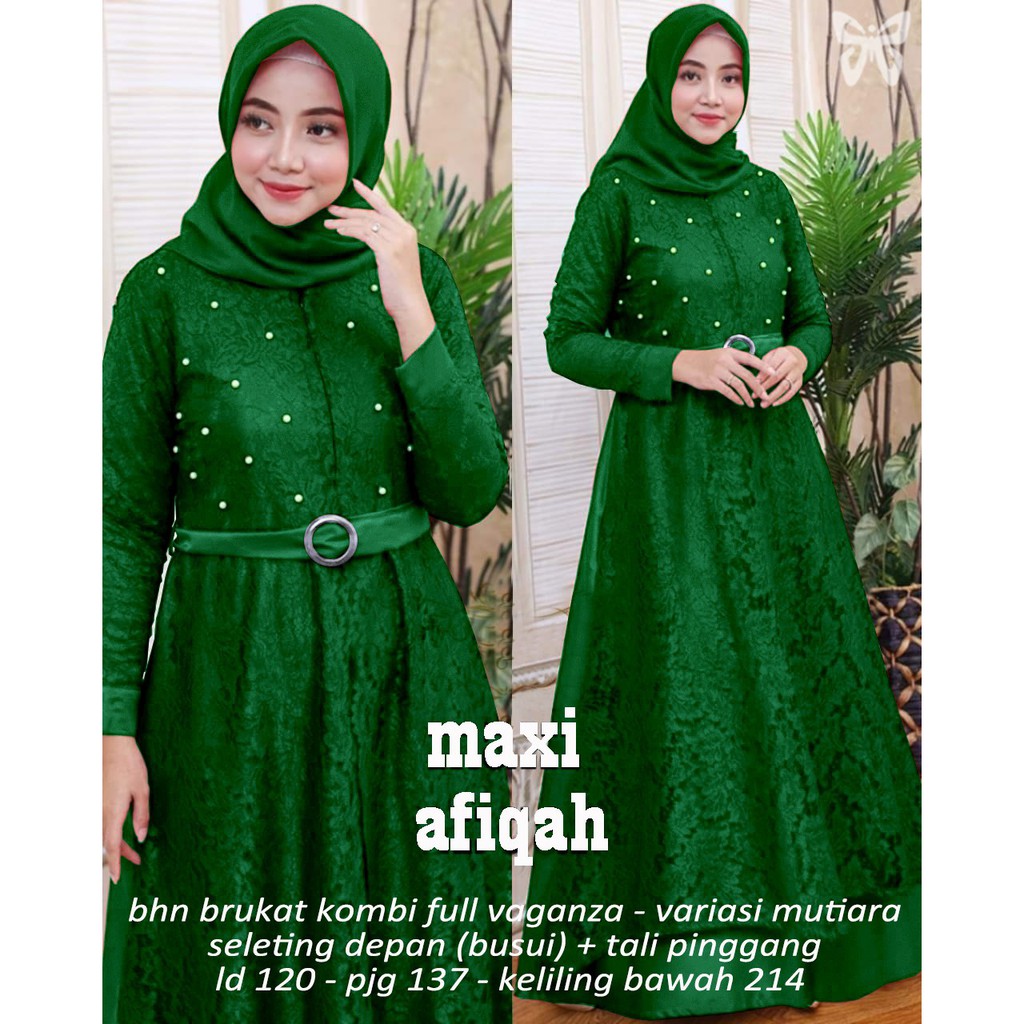 HOPYLOVY - Gamis Wanita Mutiara Afigah