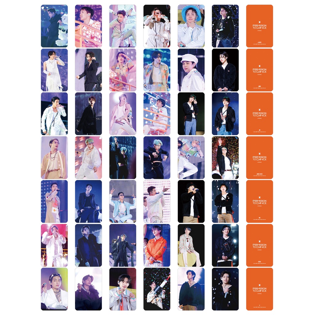 6pcs Kartu Lomo Foto Kpop BTS Bangtan Boys PTD ON STAGE Ukuran Kecil