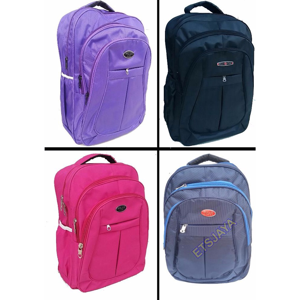 PROMO Tas Ransel Laptop Polo Paris Warna Tas Sekolah Tas Laptop