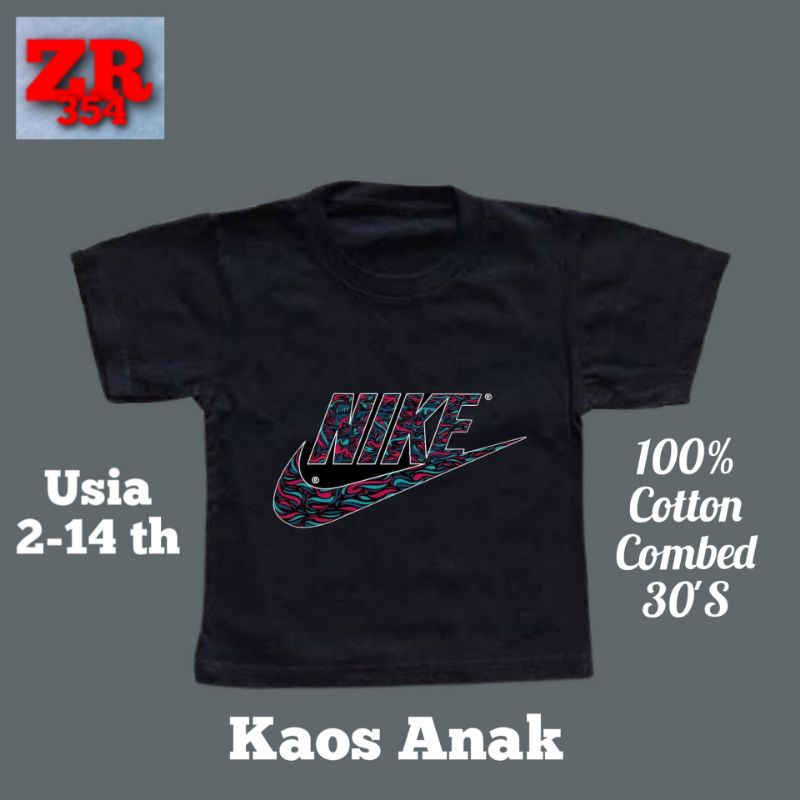 Baju anak kaos NIKE brand DISTRO logo tshirt NIKE hitam kaos distro oversize lokal kaos anak logo li