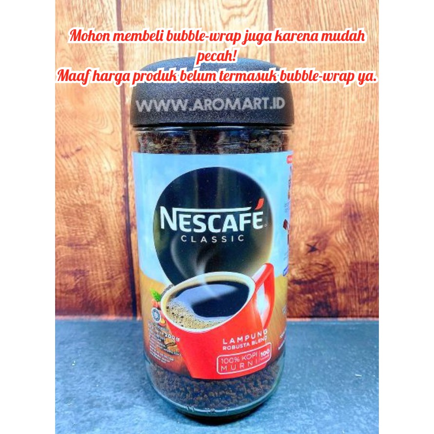 

Nescafe Kopi Classic Robusta (Harga belum termasuk bubble-wrap!) - 200g