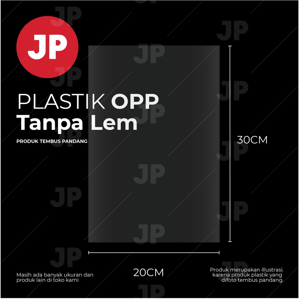 Plastik OPP Kiloan Ukuran 20x30 (Tanpa Lem) untuk souvenir, packing, dll