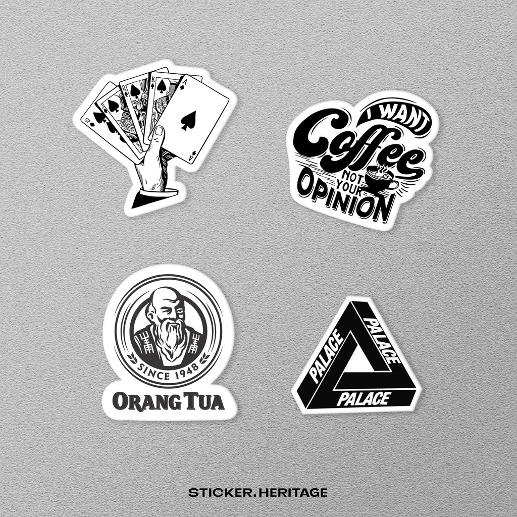 STIKER PACK LOGO BRAND LOGO SUPREME, NASA, GRAFITI DIT UNTUK LAPTOP IPAD HP MOTOR