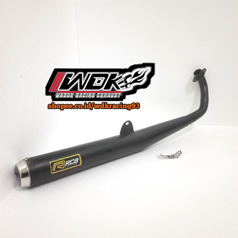 knalpot rx king rx spesial standar racing hitam black doff RCB
