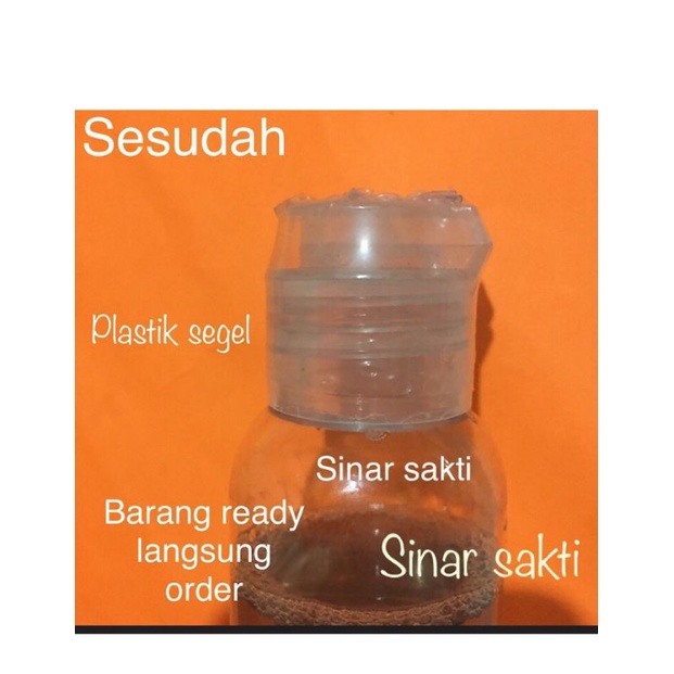 plastik segel tutup botol fliptop 100ml plastik segel tutup botol 100ml /50pc (segel bagian tutup)