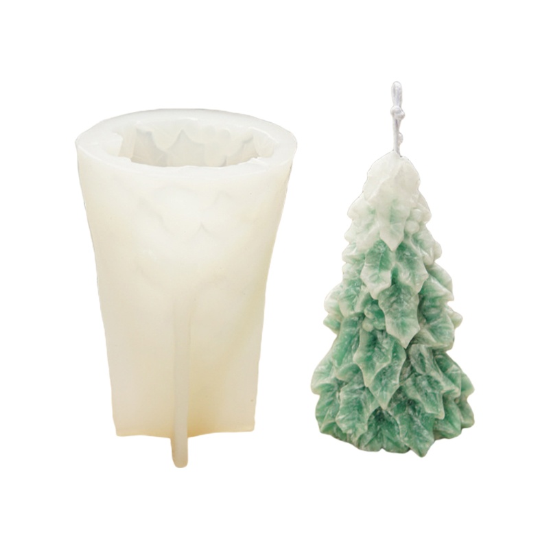 Cetakan Sabun Bentuk Pohon Natal 3D Bahan Silikon